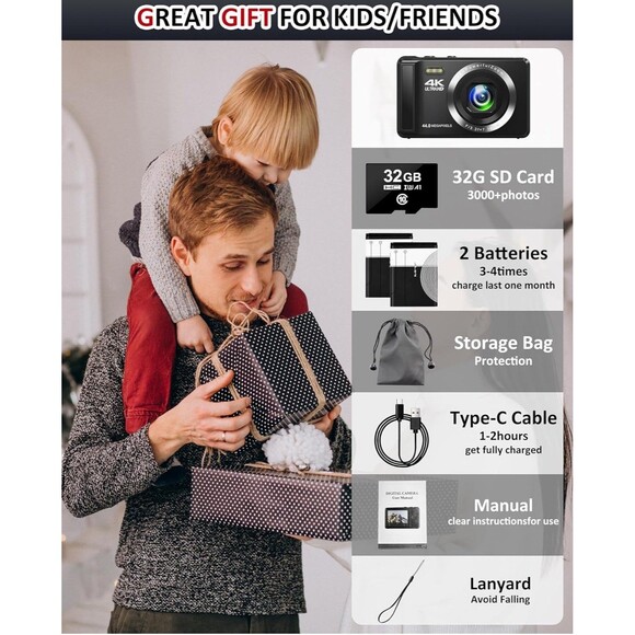 Digital Camera 4K Ultra HD with Autofocus - Picture 6 of 7